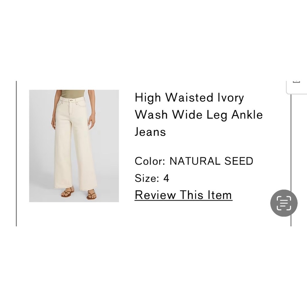 Express Cream Flare Wide Leg Jeans